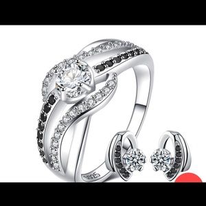 💗🛍Fine 3.5G Genuine 925 SterlingSilverring set